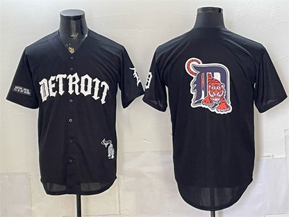 Detroit Tigers Team Big Logo 2026 Black MIKSHPS 'Motor Gothic Edition' Vapor Premier Limited Stitched Jersey