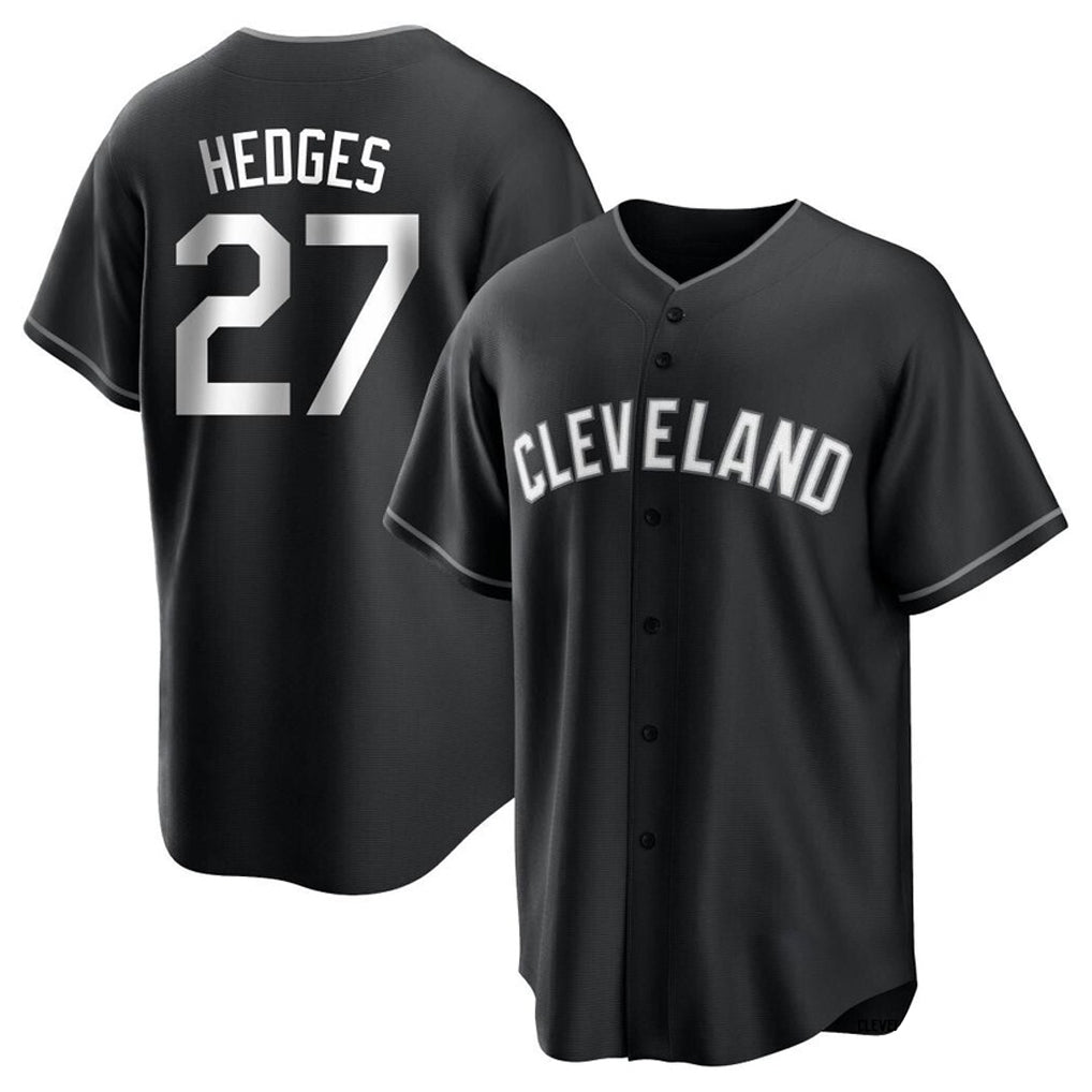 Cleveland Guardians #27 Austin Hedges Player Black MIKSHPS Home Game Stitched Jerseys