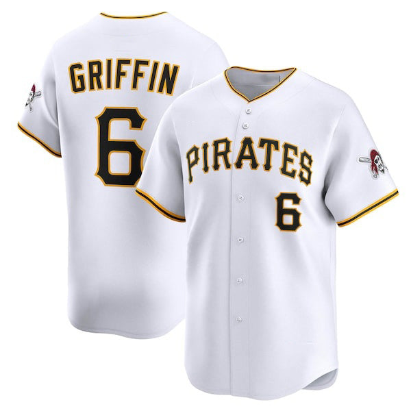 Pittsburgh Pirates #6 Konnor Griffin White MIKSHPS Home Limited Jersey