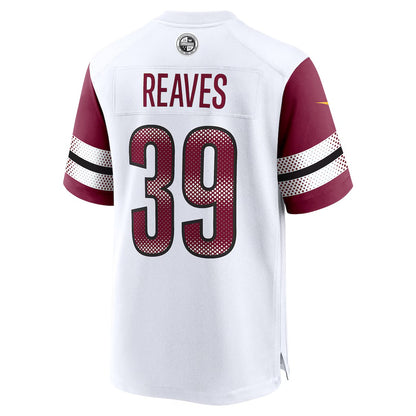 W.Commanders #39 Jeremy Reaves White MIKSHPS Game Jersey
