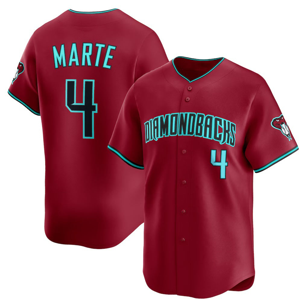 Arizona Diamondbacks #4 Ketel Marte Red MIKSHPS Alternate 2 Limited Player Jersey