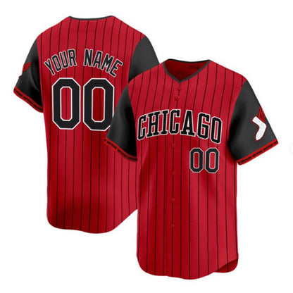 Custom Chicago White Sox Active Player Red Black MIKSHPS 2025 City Connect Limited Stitched Jersey