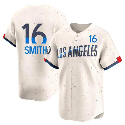 Los Angeles Dodgers #16 Will Smith Player Cream MIKSHPS City Connect Limited Home Stitched Jerseys
