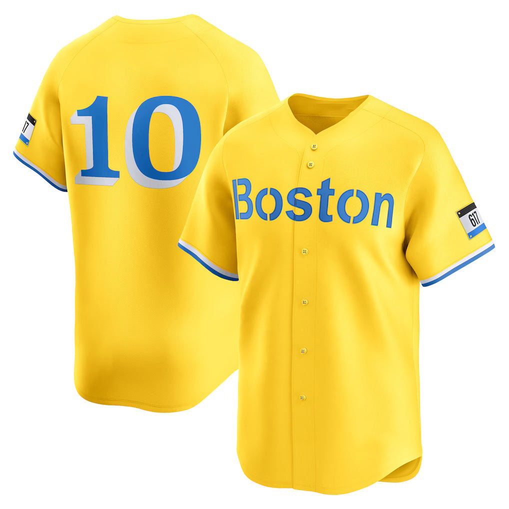 Boston Red Sox #10 Trevor Story Gold MIKSHPS City Connect Limited Player Jersey
