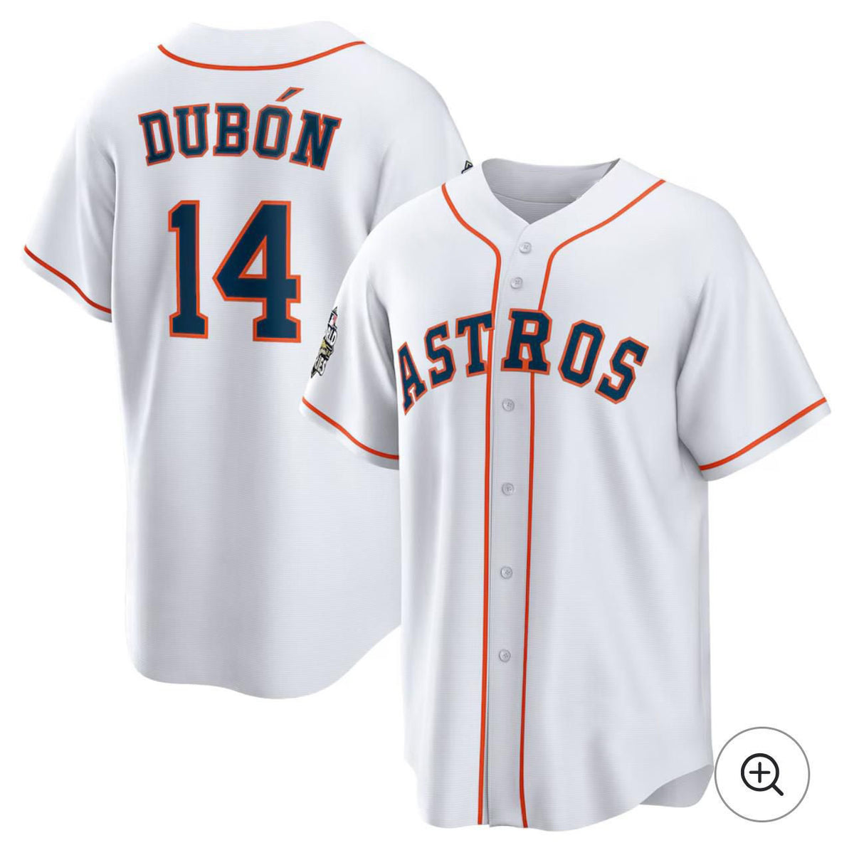 Houston Astros #14 Mauricio Dub¨®n White MIKSHPS Home Jersey