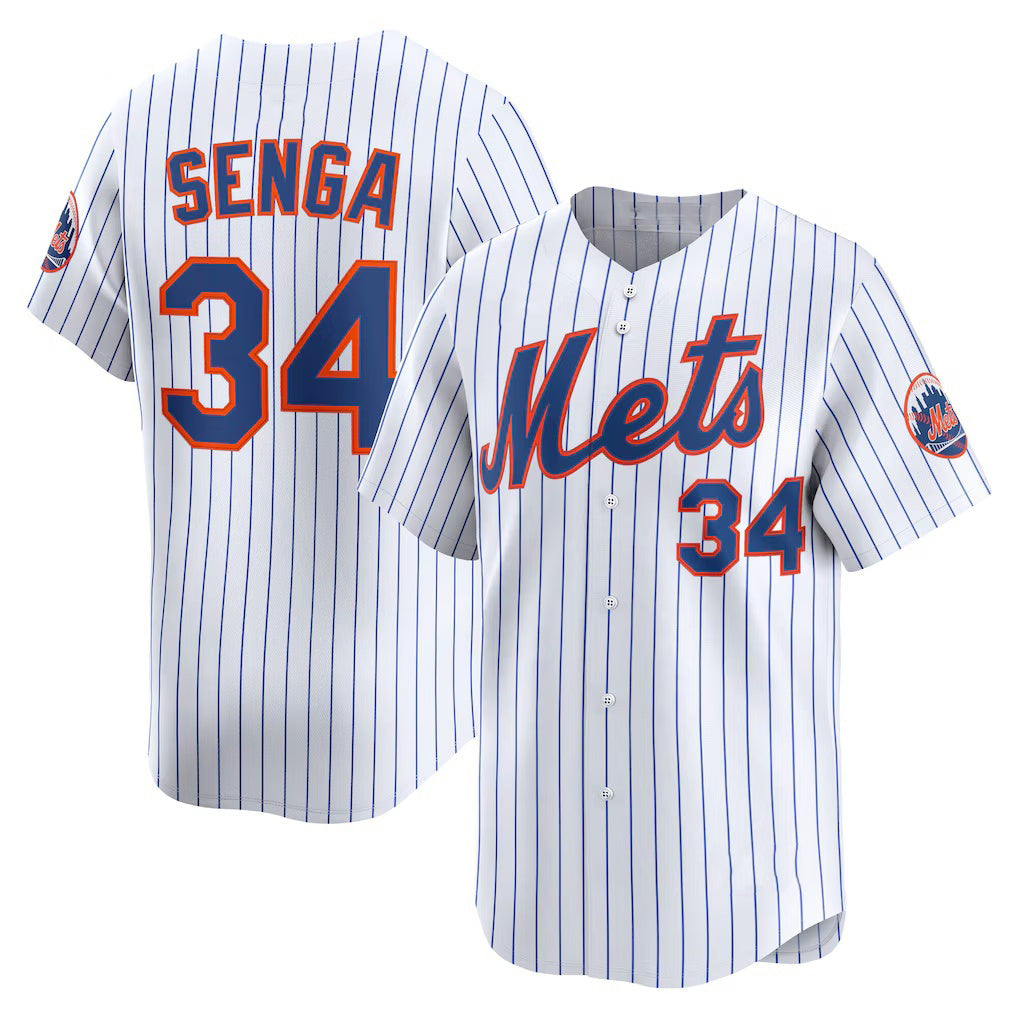 New York Mets #34 Kodai Senga White MIKSHPS Home Limited Player Jersey