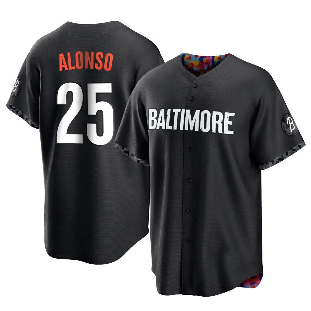 Baltimore Orioles #25 Pete Alonso Player Black MIKSHPS City Connect Home Game Stitched Jerseys