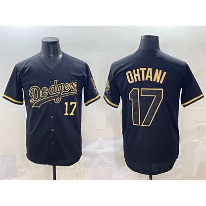 Los Angeles Dodgers #17 Shohei Ohtani Black Gold MIKSHPS Limited Stitched Jersey