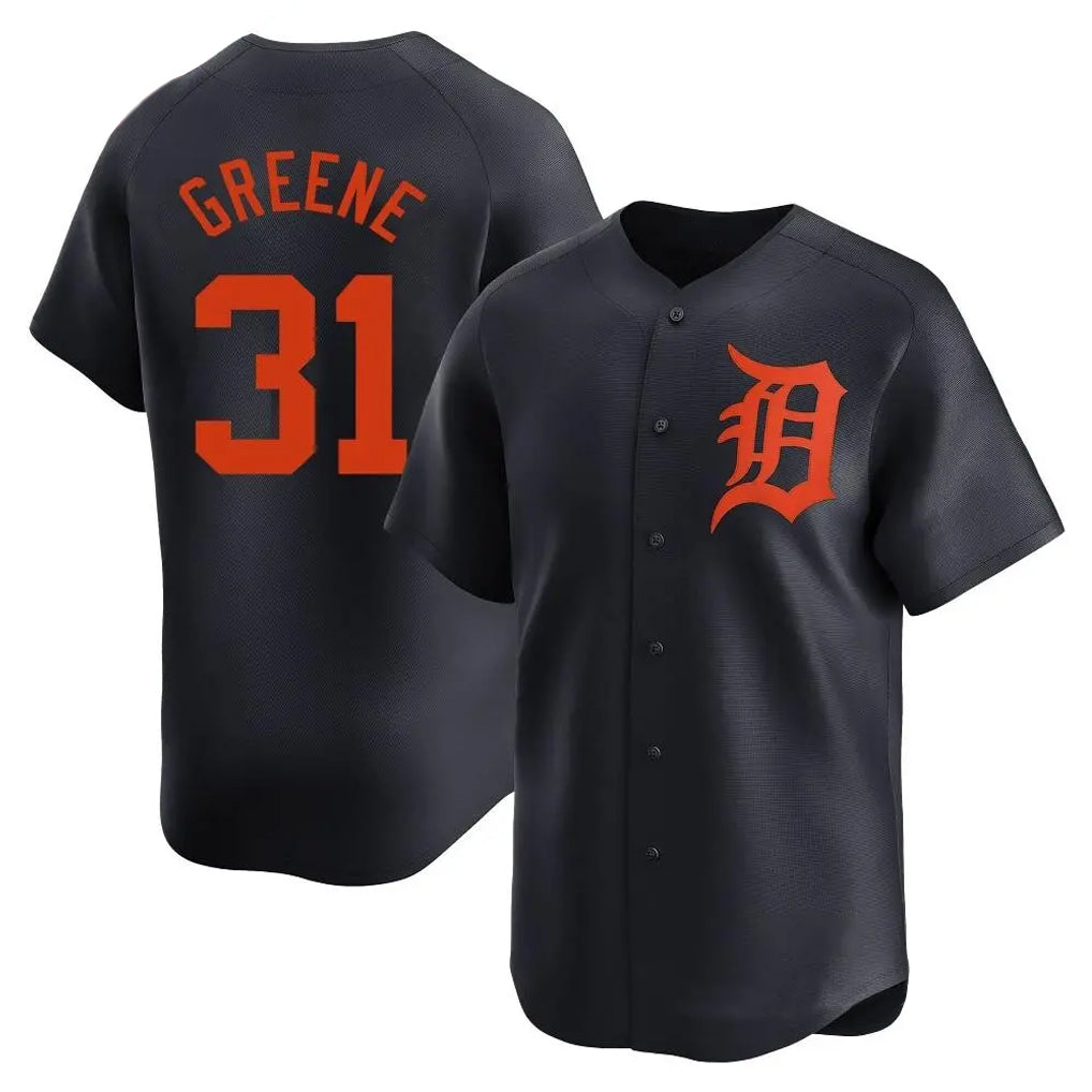 Detroit Tigers #31 Riley Greene Player Navy MIKSHPS Home Limited Stitched Jerseys