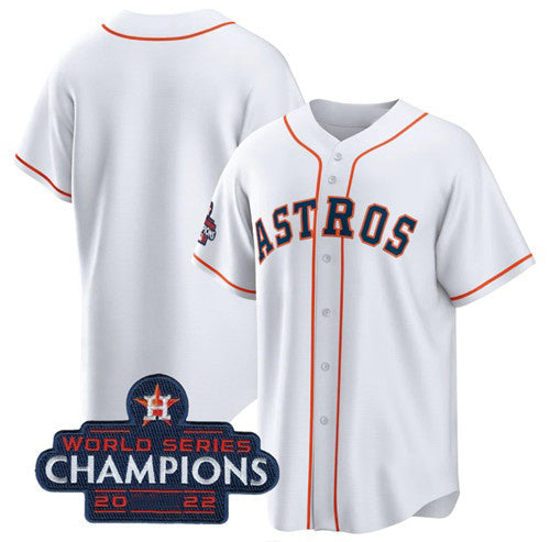Houston Astros Blank White MIKSHPS 2022 World Series Champions Home Stitched Jersey