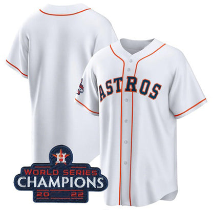 Houston Astros Blank White MIKSHPS 2022 World Series Champions Home Stitched Jersey