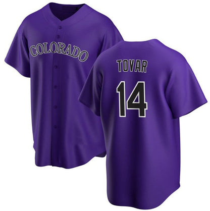 Colorado Rockies #14 Ezequiel Tovar Purple MIKSHPS Cool Base Stitched Jersey
