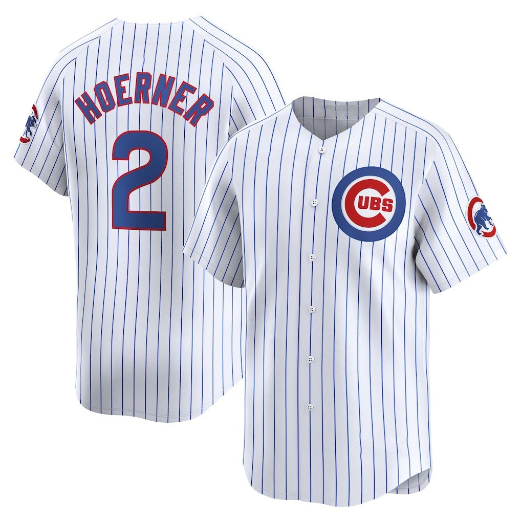 Chicago Cubs #2 Nico Hoerner White MIKSHPS Home Limited Player Jersey