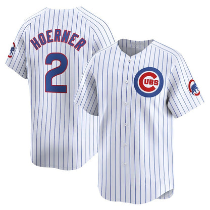 Chicago Cubs #2 Nico Hoerner White MIKSHPS Home Limited Player Jersey