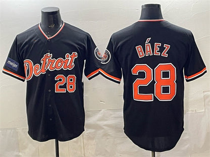 Detroit Tigers #28 Javier B¨¢ez Black MIKSHPS 2026 Meijer Patch Alternate Vapor Premier Limited Stitched Jersey