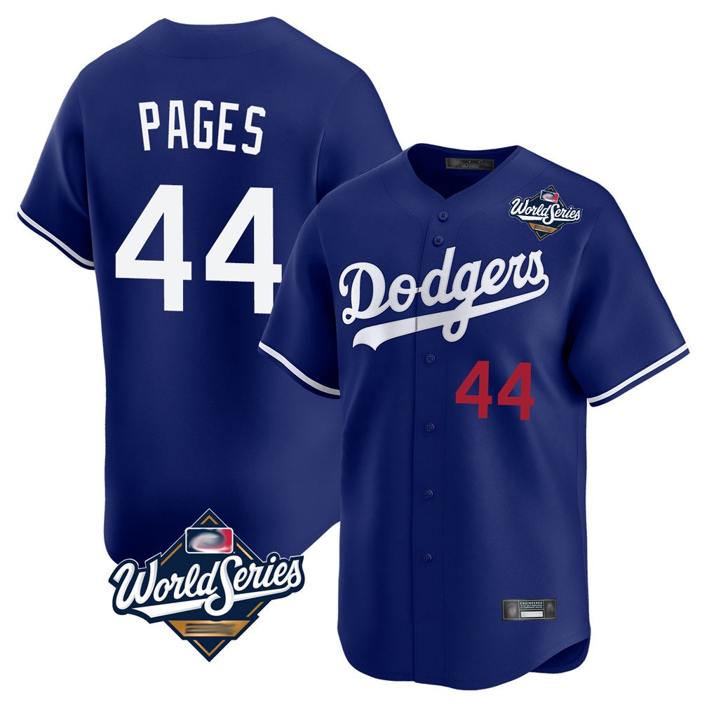 Los Angeles Dodgers #44 Andy Pages Player Royal MIKSHPS World Series Limited Home Stitched Jerseys