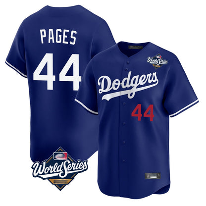 Los Angeles Dodgers #44 Andy Pages Player Royal MIKSHPS World Series Limited Home Stitched Jerseys