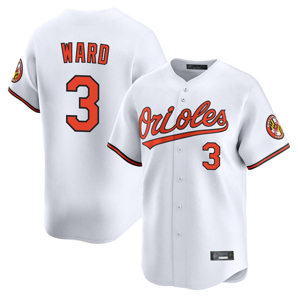 Baltimore Orioles #3 Taylor Ward Player White MIKSHPS Limited Home Game Stitched Jerseys