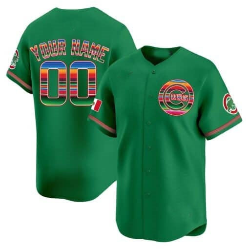 Custom Chicago Cubs Mexico Vapor Premier Limited Jersey ¨C Green MIKSHPS