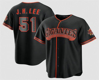 San Francisco Giants #51 Jung Hoo Lee Black MIKSHPS 2026 Alternate Stadium Stitched Jersey