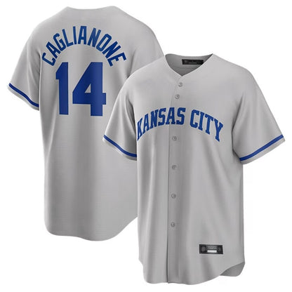 Kansas City Royals #14 Jac Caglianone Player Gray MIKSHPS Game Home Stitched Jerseys