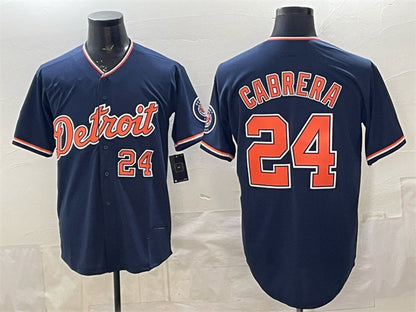 Detroit Tigers #24 Miguel Cabrera Navy MIKSHPS 2026 Alternate Vapor Premier Limited Stitched Jersey