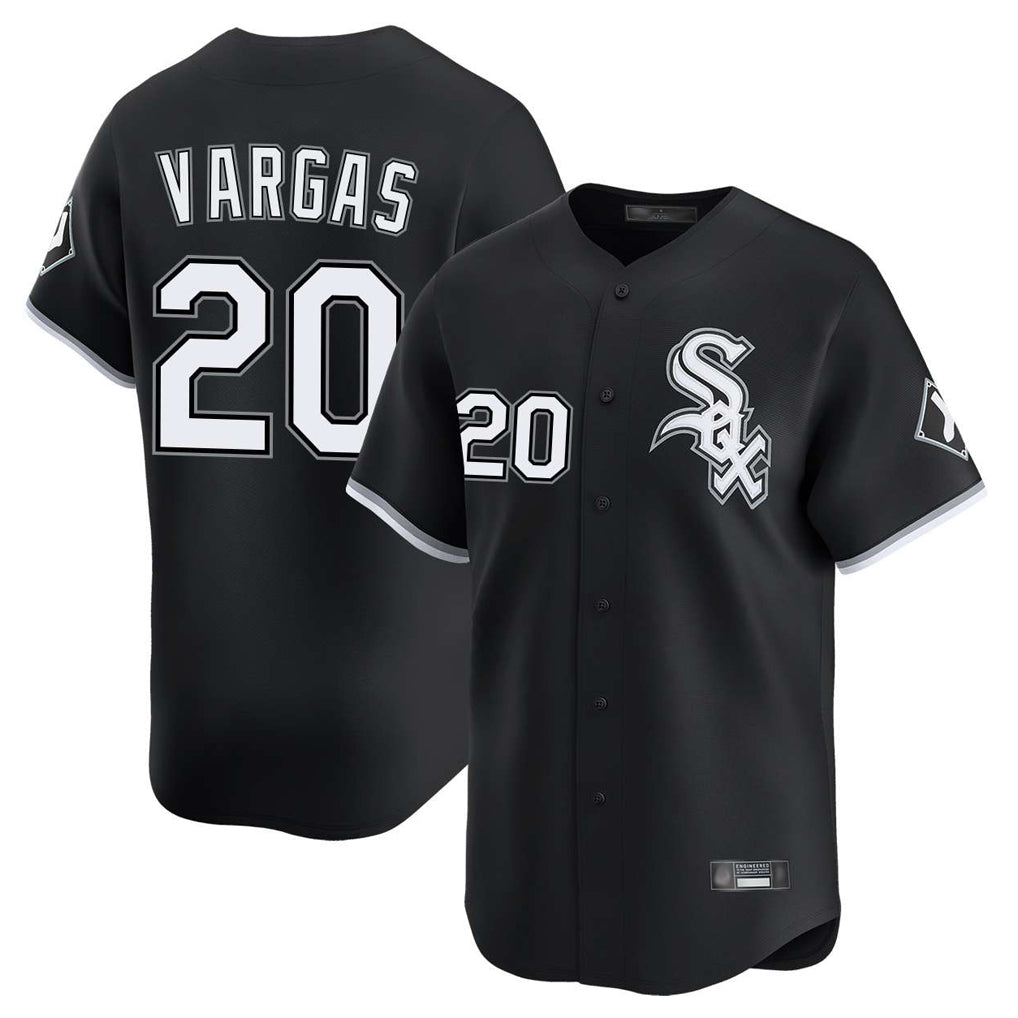 Chicago White Sox #20 Miguel Vargas Player Black MIKSHPS Limited Home Stitched Jerseys