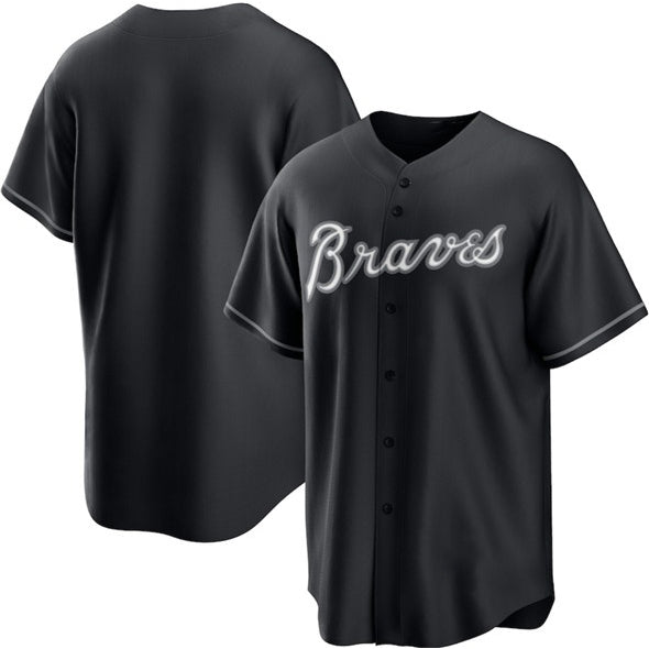 Atlanta Braves Blank Black MIKSHPS Lights Out Limited Stitched Jersey