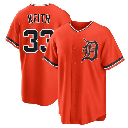 Detroit Tigers #33 Colt Keith Player Orange MIKSHPS Home Game Stitched Jerseys