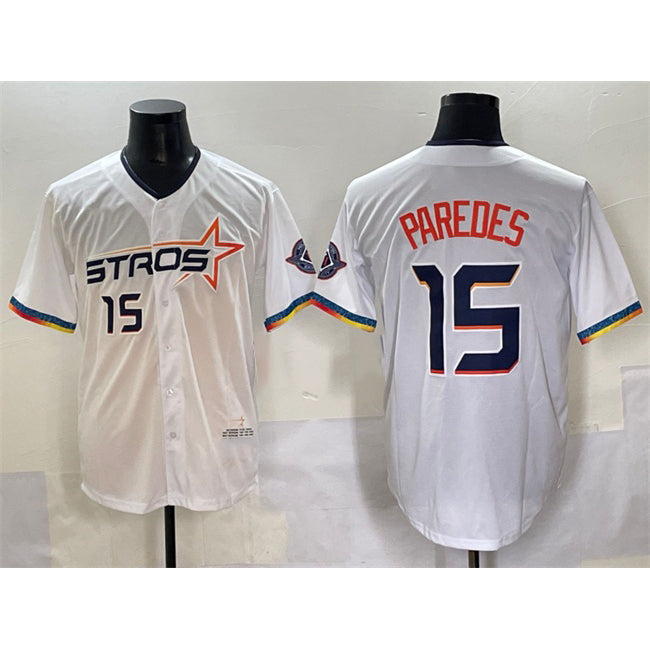 Houston Astros #15 Isaac Paredes White MIKSHPS 2025 City Connect Limited Stitched Jersey