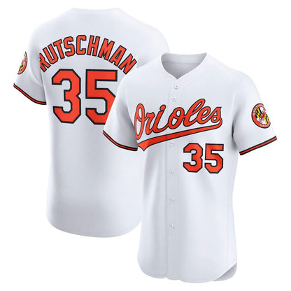 Baltimore Orioles #35 Adley Rutschman White MIKSHPS Home Elite Jersey
