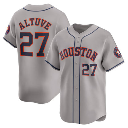 Houston Astros #27 Jose Altuve Gray MIKSHPS Away Limited Player Jersey