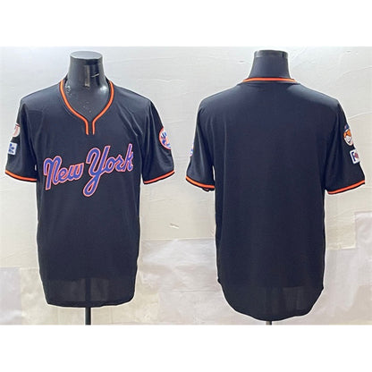 New York Mets Blank Black MIKSHPS 2025 Spring Training Stitched Jersey