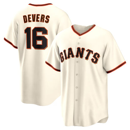 San Francisco Giants #16 Rafael Devers White MIKSHPS Home Replica Player Jersey
