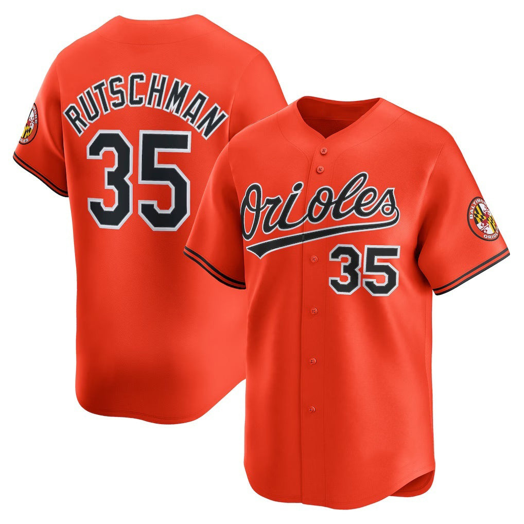 Baltimore Orioles #35 Adley Rutschman Orange MIKSHPS 2nd Alternate Limited Player Jersey