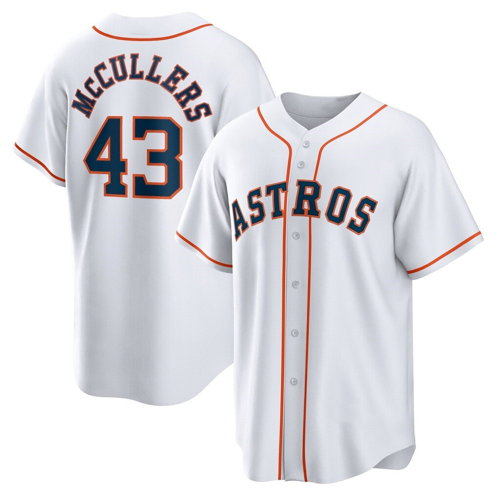 Houston Astros #43 Lance McCullers Jr. White MIKSHPS Home Replica Jersey
