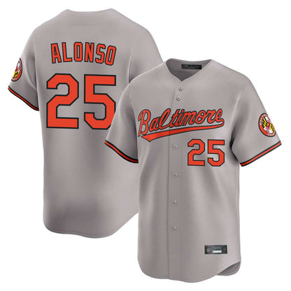 Baltimore Orioles #25 Pete Alonso Player Gray MIKSHPS Limited Home Game Stitched Jerseys