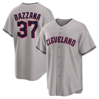 Cleveland Guardians #37 Travis Bazzana Player Gray MIKSHPS Game Home Stitched Jerseys