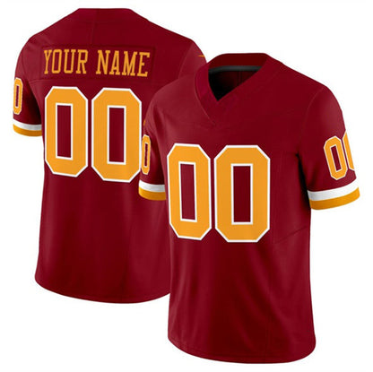 Custom W.Commanders Active Player Burgundy MIKSHPS 2025 F.U.S.E. Throwback Limited Stitched Jersey