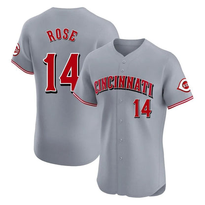 Cincinnati Reds #14 Pete Rose Player Gray MIKSHPS Limited Elite Home Stitched Jerseys