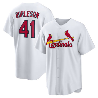 St. Louis Cardinals #41 Alec Burleson White MIKSHPS Home Replica Jersey