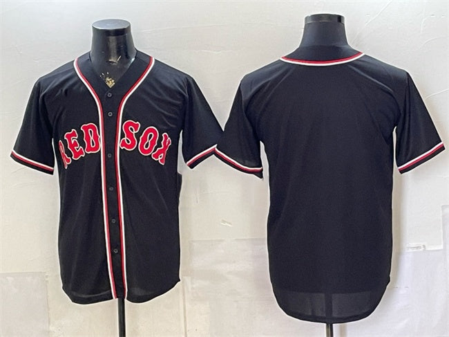 Boston Red Sox Blank 2026 Fashion Replica Black MIKSHPS Out Stitched Jersey