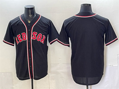 Boston Red Sox Blank 2026 Fashion Replica Black MIKSHPS Out Stitched Jersey