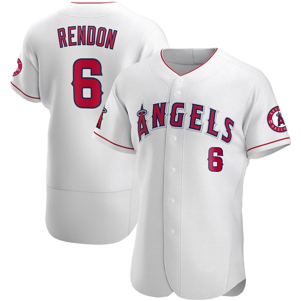 Los Angeles Angels #6 Anthony Rendon White MIKSHPS Authentic Player Jersey