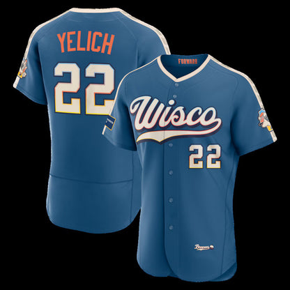 Milwaukee Brewers #22 Christian Yelich Mineral Blue MIKSHPS 2026 City Connect Authentic Sponsor Patch Jersey