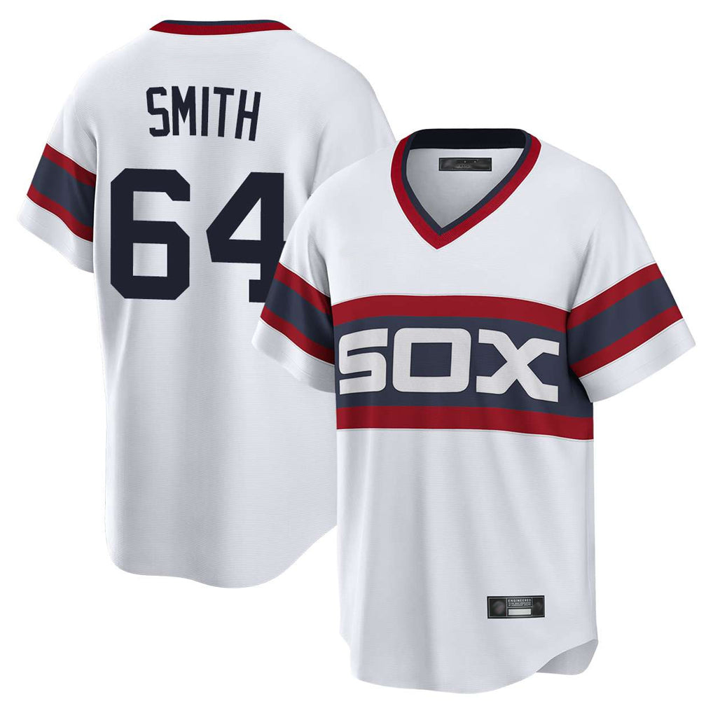 Chicago White Sox #64 Shane Smith Player White MIKSHPS T-shirt Home Game Stitched Jerseys