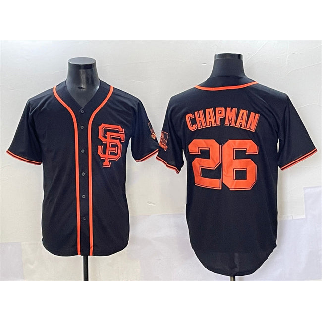 San Francisco Giants #26 Matt Chapman Black MIKSHPS Cool Base Stitched Jersey
