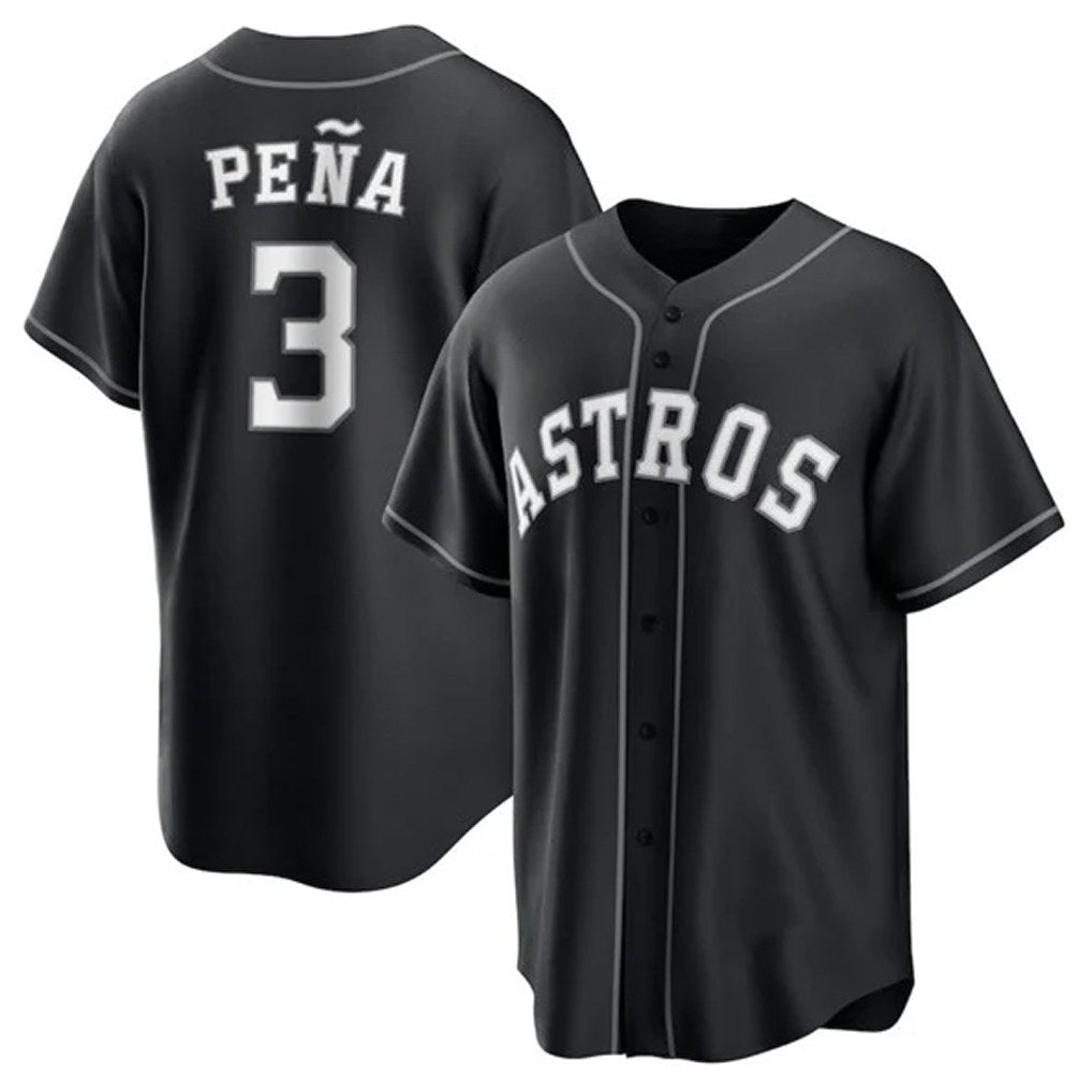 Houston Astros #3 Jeremy Pena Player Black MIKSHPS Home Game Stitched Jerseys