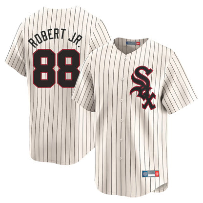 Chicago White Sox #88 Luis Robert Jr Player Cream MIKSHPS Cooperstown Collection Limited Home Stitched Jerseys