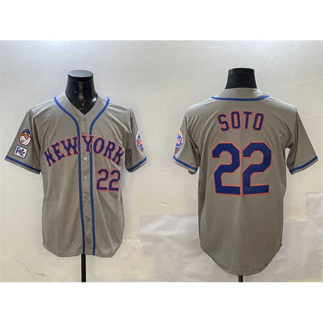 New York Mets #22 Juan Soto Grey MIKSHPS 2025 Spring Training Alternate Limited Stitched Jersey